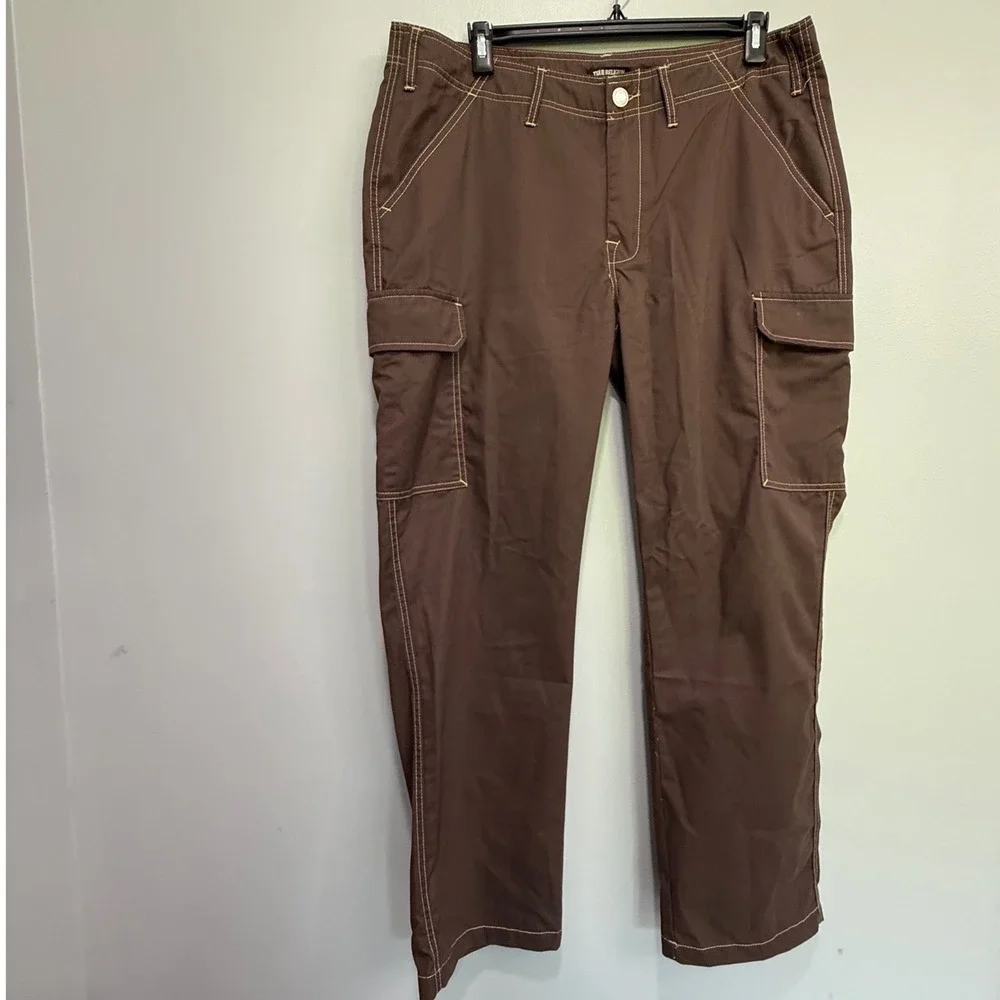True Religion Mens Cargo SN Pant HS Outline Bracken Brown 700820 Size 36 NWT